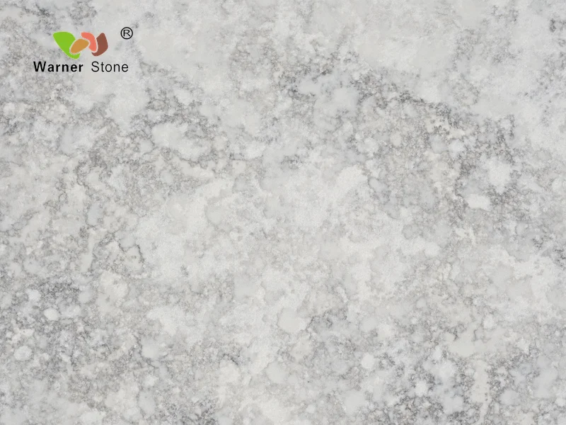 white grey quartz slab pattern